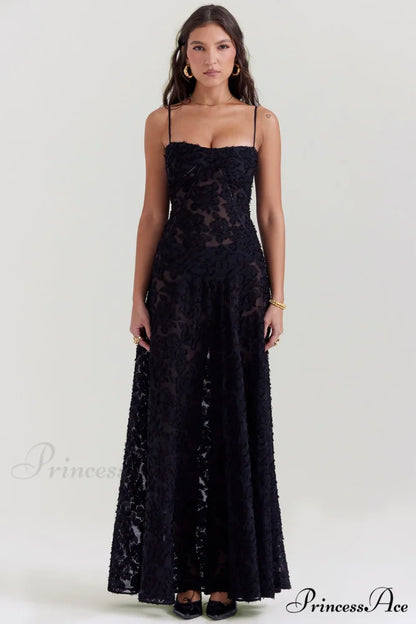 Blush of Elegance Charming Lace Maxi Dress