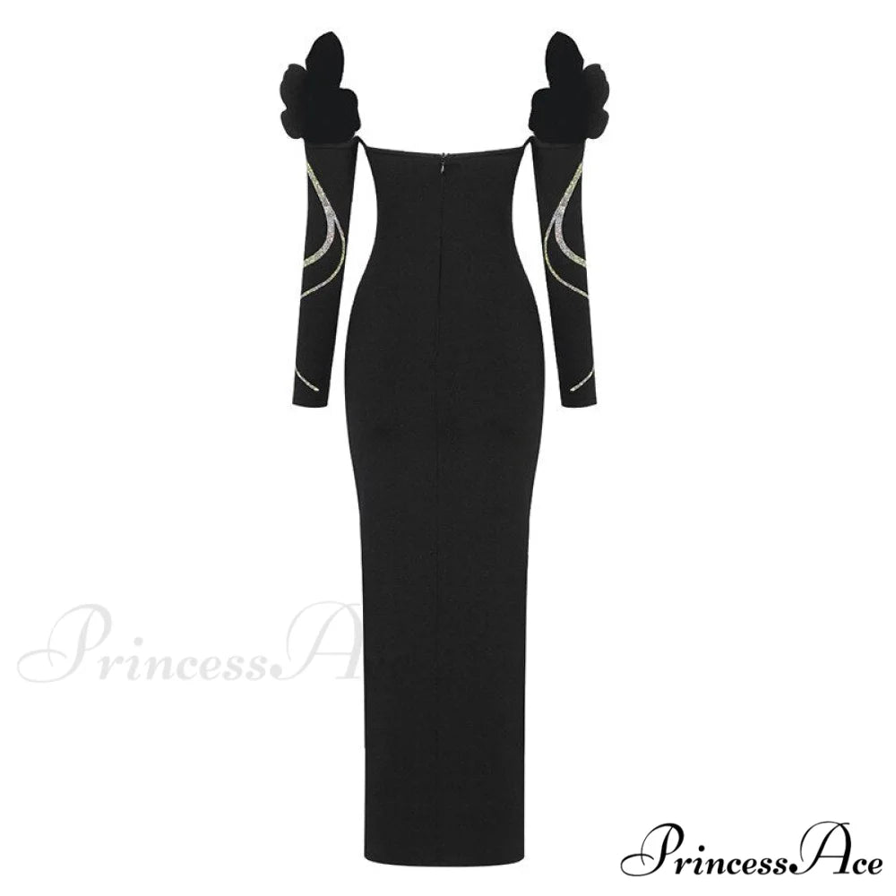 Bodycon Long Sleeve Party Evening Long Dress