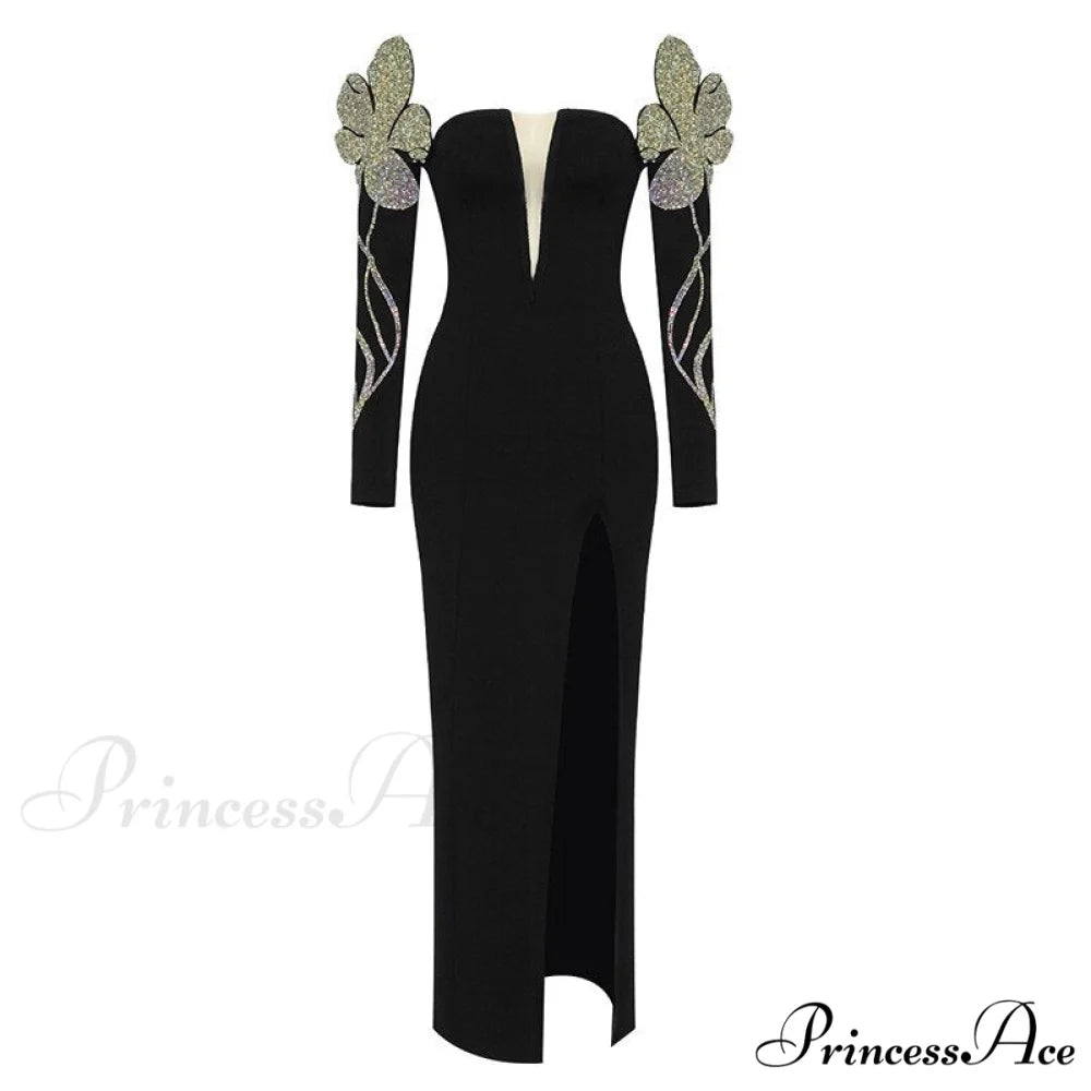Bodycon Long Sleeve Party Evening Long Dress
