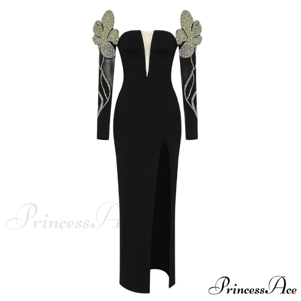Bodycon Long Sleeve Party Evening Long Dress