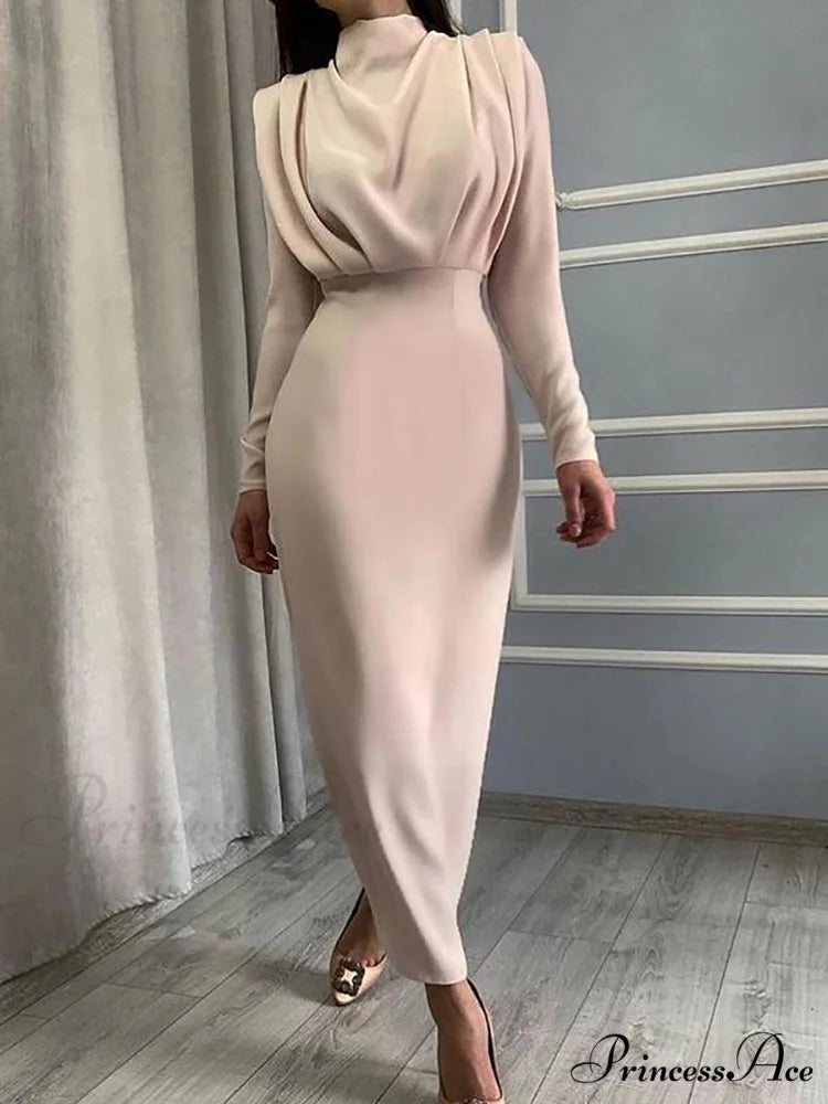 Bodycon Mesh Cut Trendy Out Party Dresses Apricot / L