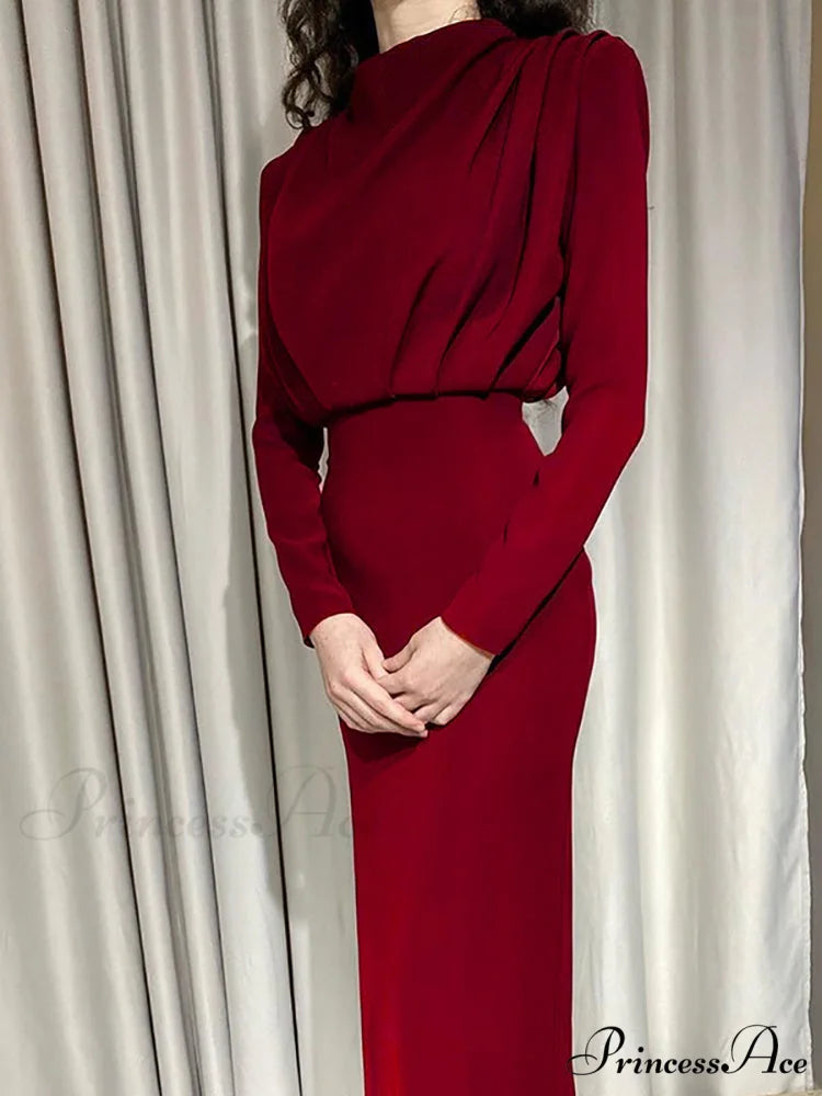 Bodycon Mesh Cut Trendy Out Party Dresses Red / L