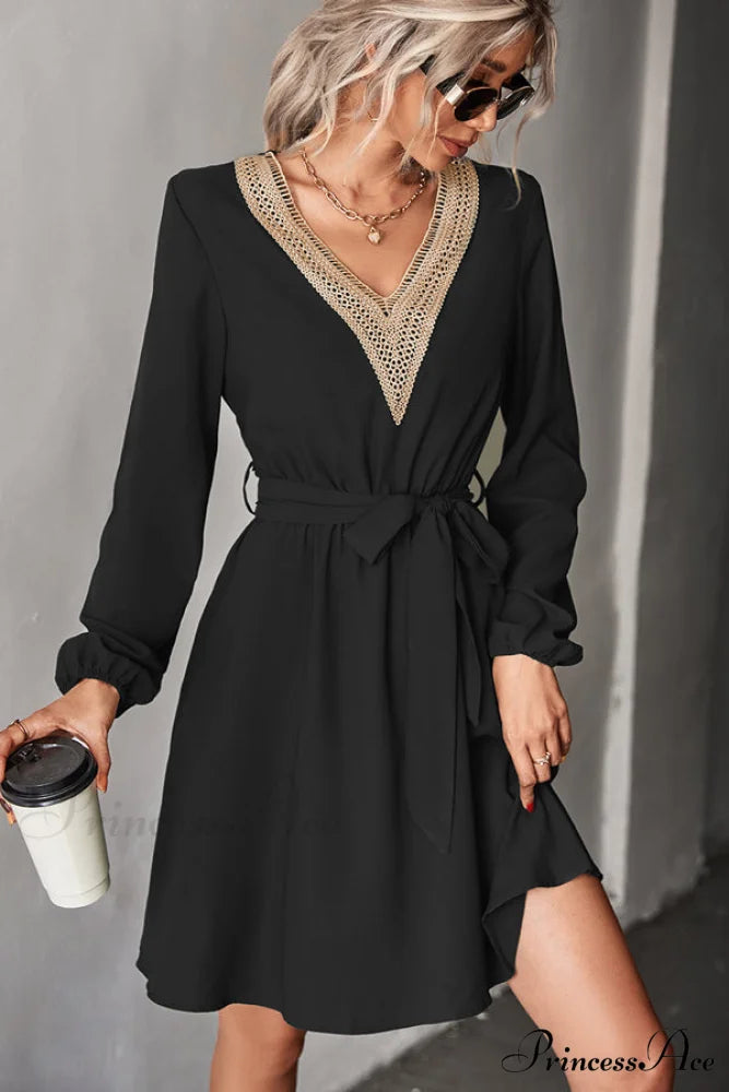 Bohemia Smocked Bust Trendy Long Sleeve Printed Dress