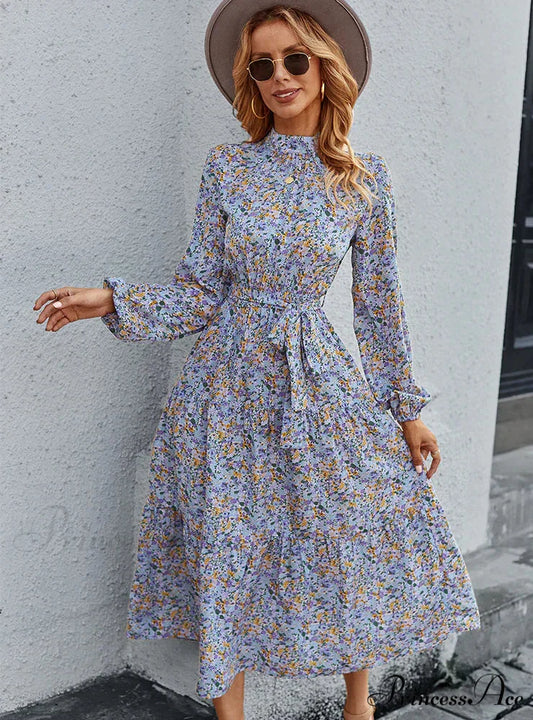 Bohemian Casual Dress with Print S / pink