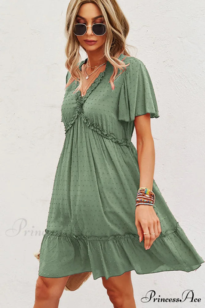 Bohemian Floral Print Trendy Casual Mini Dress