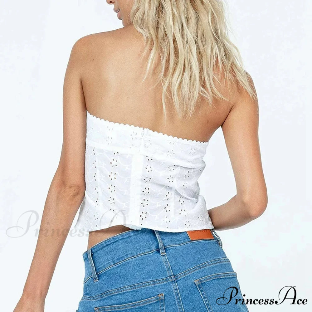 Bohemian Flowery Hollow Crop Top croptop-250223