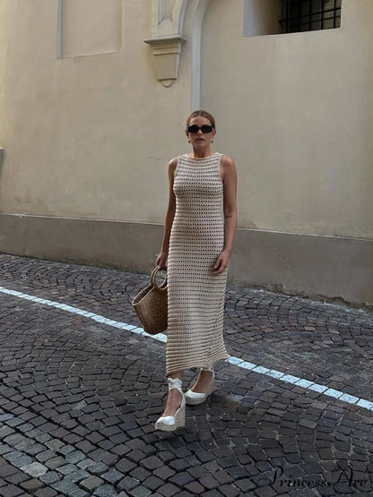 Bohemian Knit Graceful Long Dress