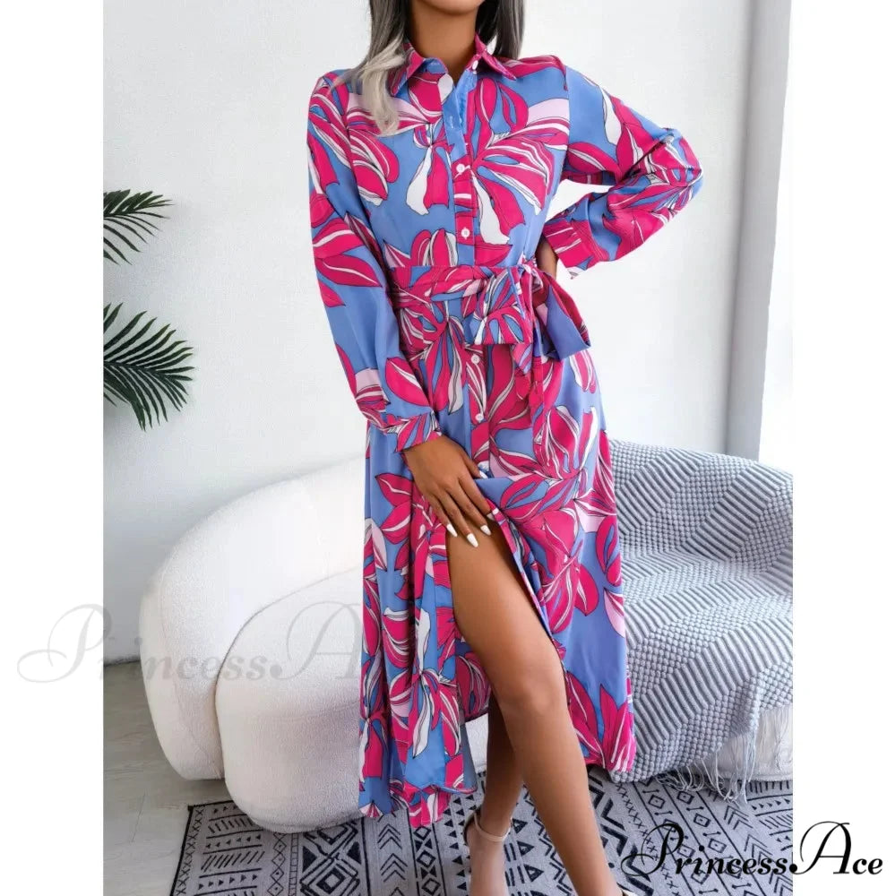 Bohemian Seaside Vacation Flowered Tunic Dress oldfloraldress-250126