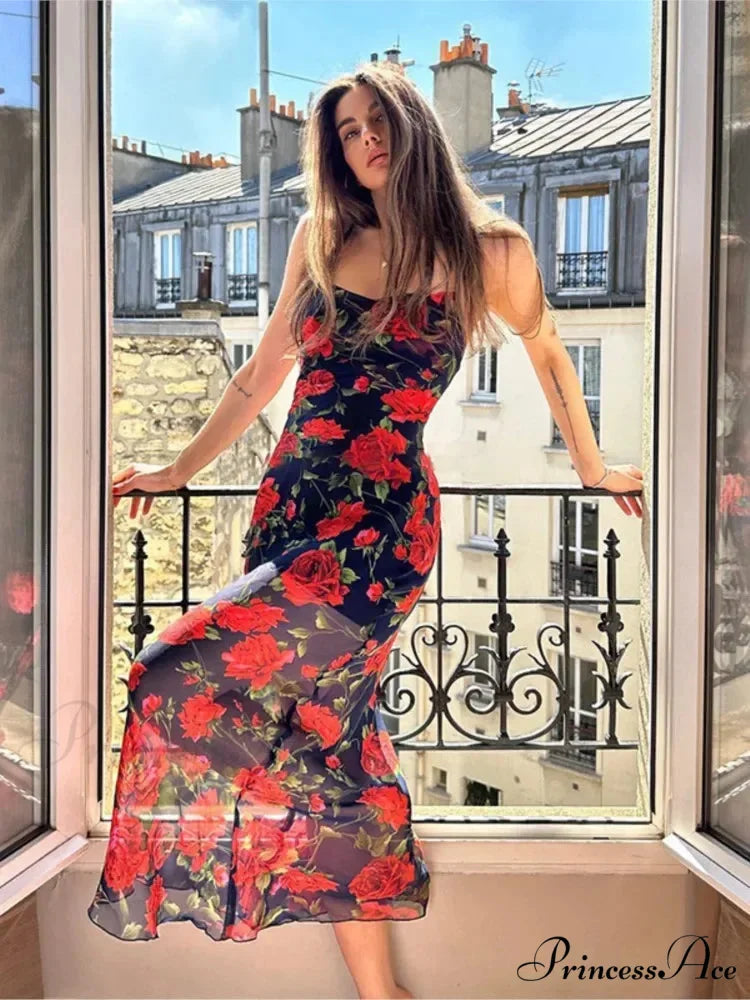 Bohemian Trim Fit Patterned Off-The-Shoulder Flowered Dress floraldress-250126