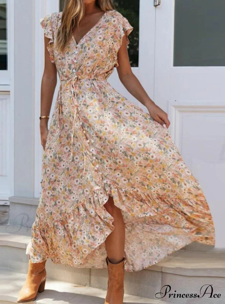 Bohemian Warm-Season Full-Length Dress