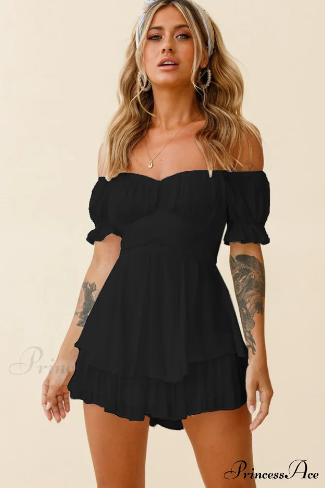 Boho Off Stylish Shoulder Romper S / 11#