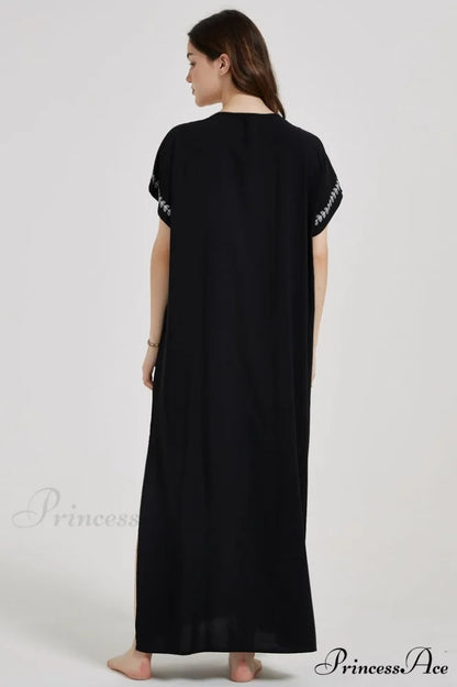 Boho Print Stylish Slit Dress