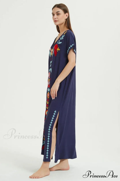 Boho Print Stylish Slit Dress
