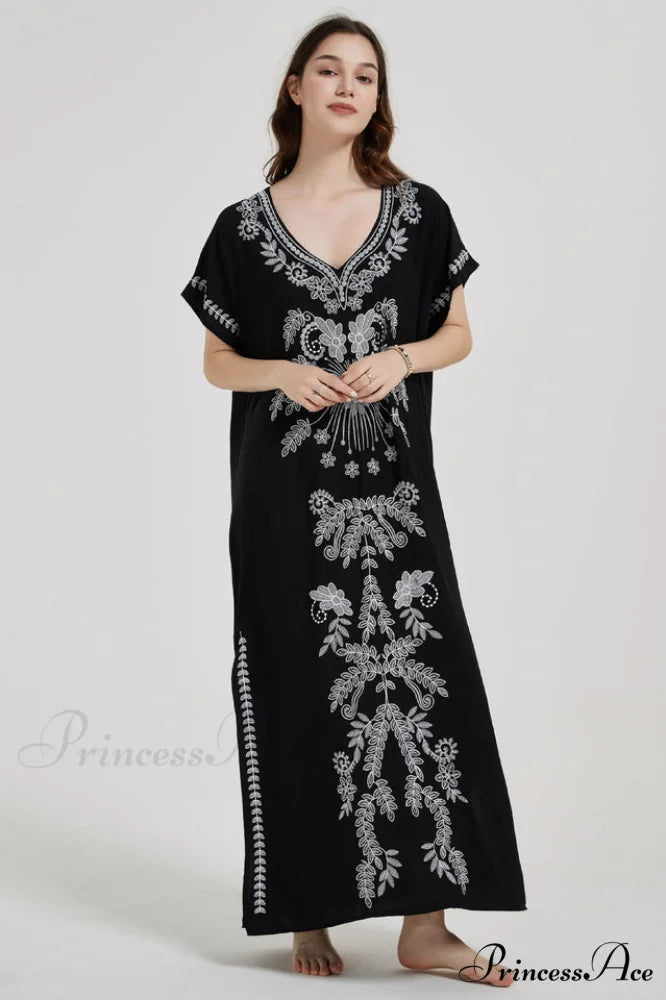 Boho Print Stylish Slit Dress Free Size / 11#