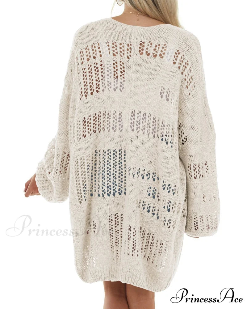 Boho Solid Color Oversized Summer Open Front Cardigans