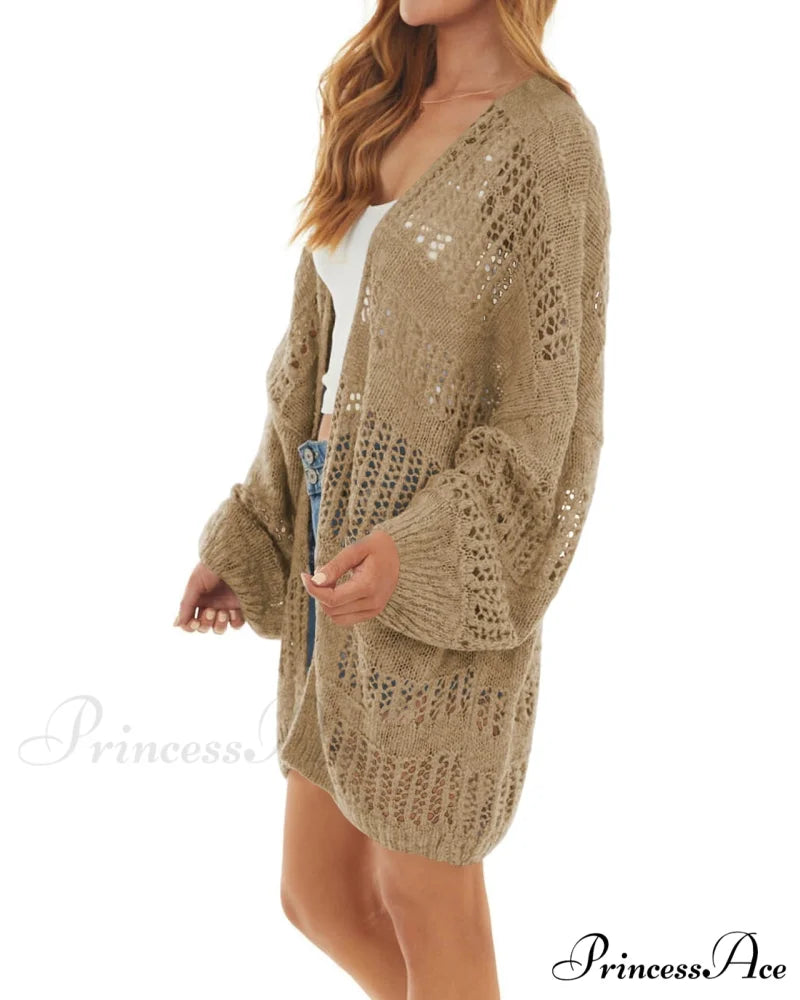 Boho Solid Color Oversized Summer Open Front Cardigans