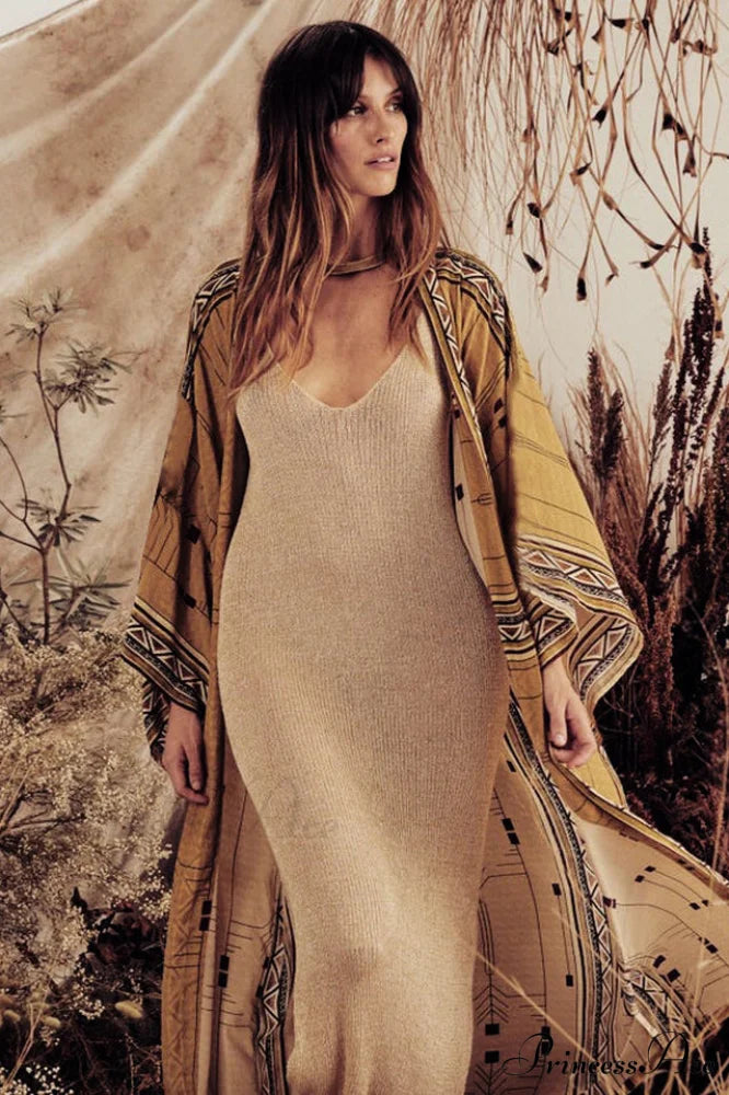 Boho Tie Stylish Dye Kimono Blouse