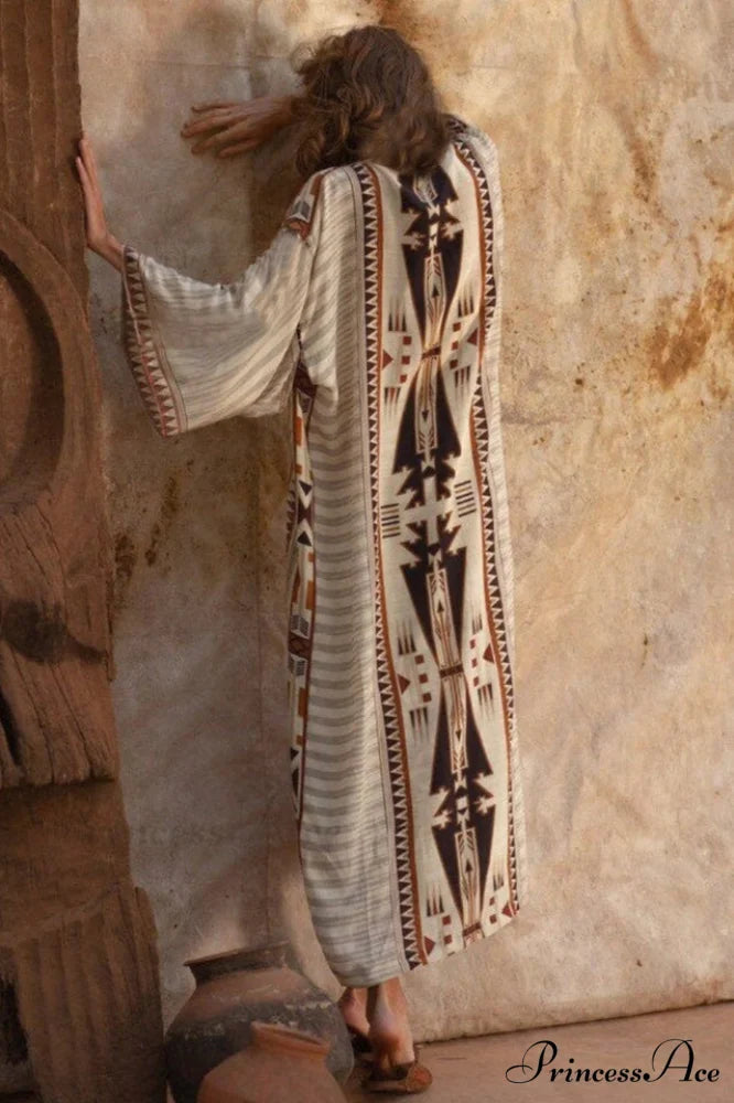 Boho Tie Stylish Dye Kimono Blouse