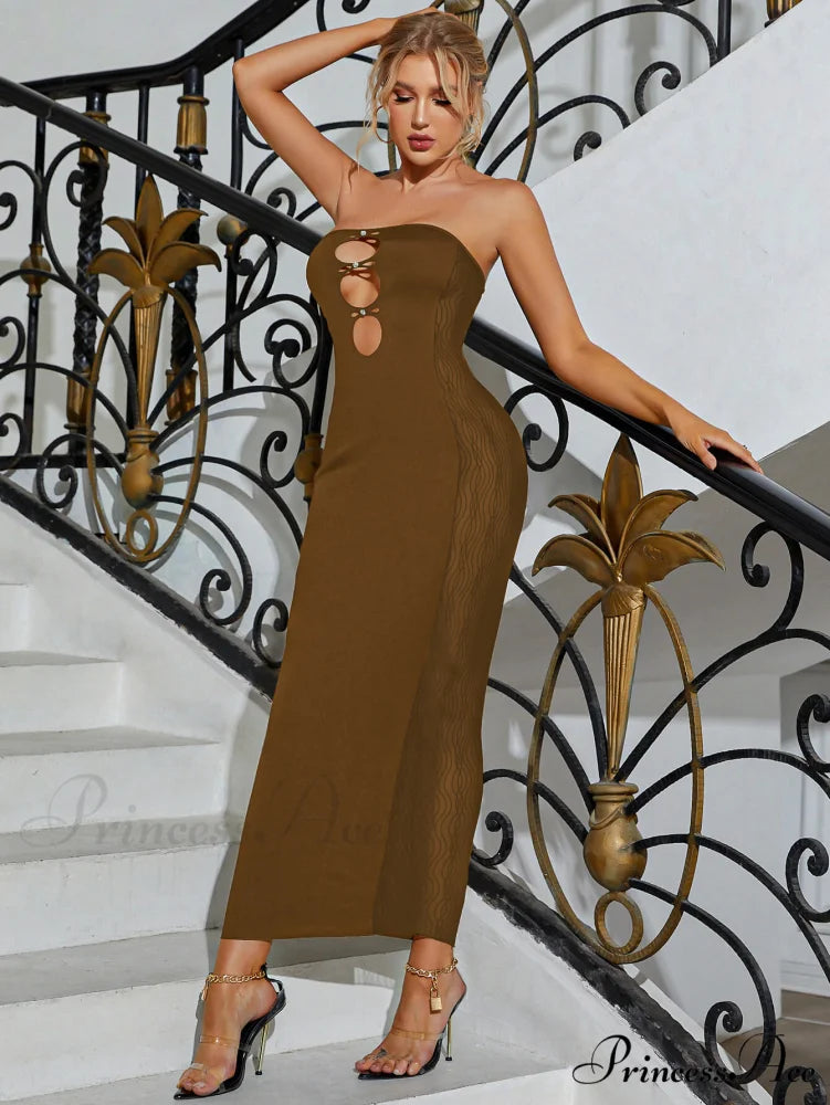 Boning Pads Underwire Off Modern Shoulder Ruched Cut Out Dress