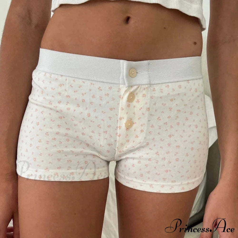 Botanical Button Low-Cut Brief white2 / S short-250223