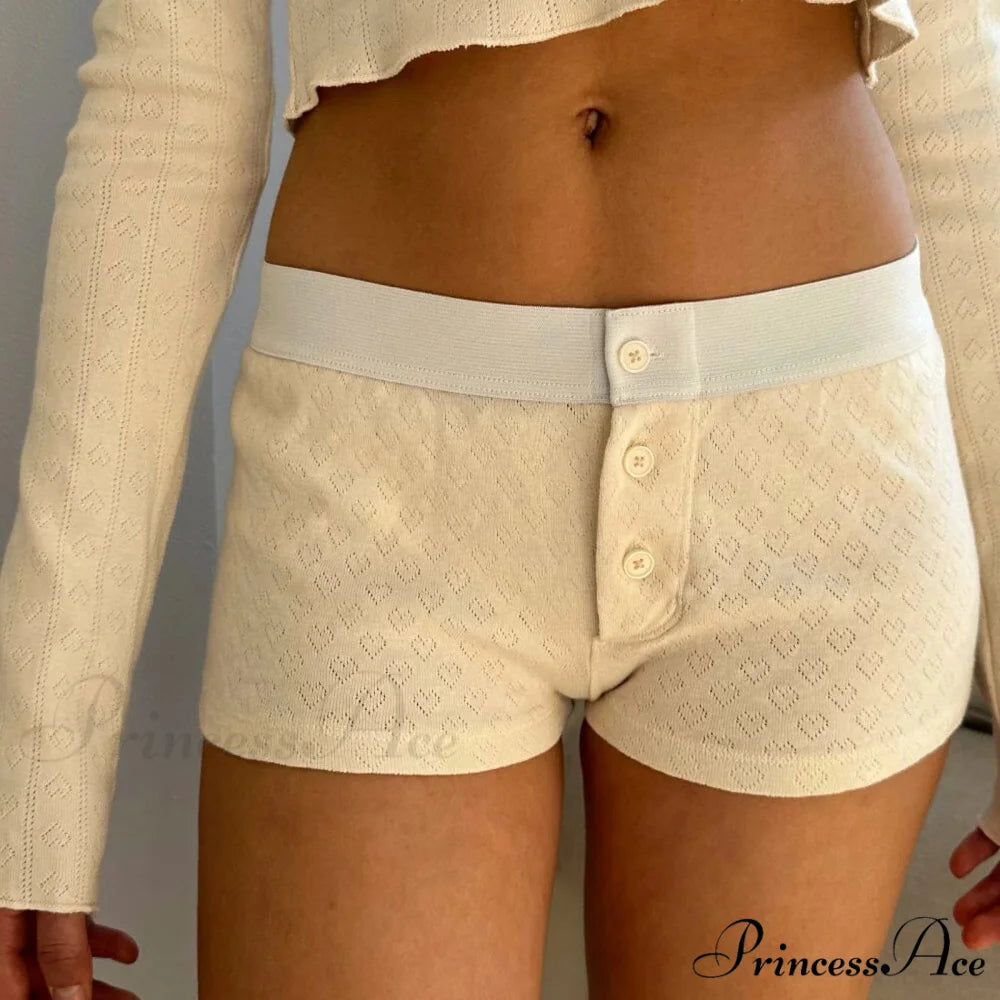 Botanical Button Low-Cut Brief white6 / S short-250223