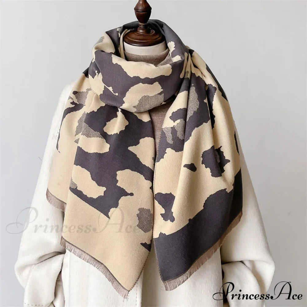 Botanical Cashmere Bandana Winter Scarf Color3 scarf-241228