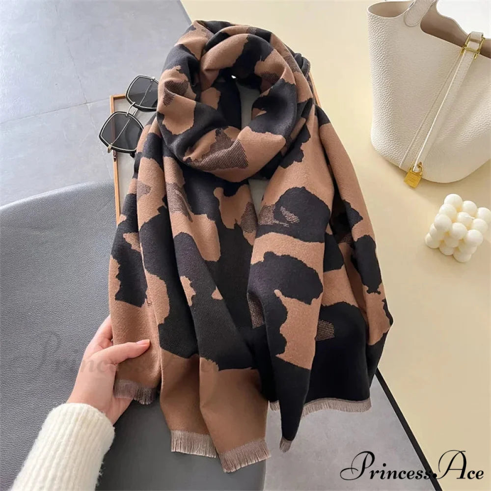 Botanical Cashmere Bandana Winter Scarf Color4 scarf-241228
