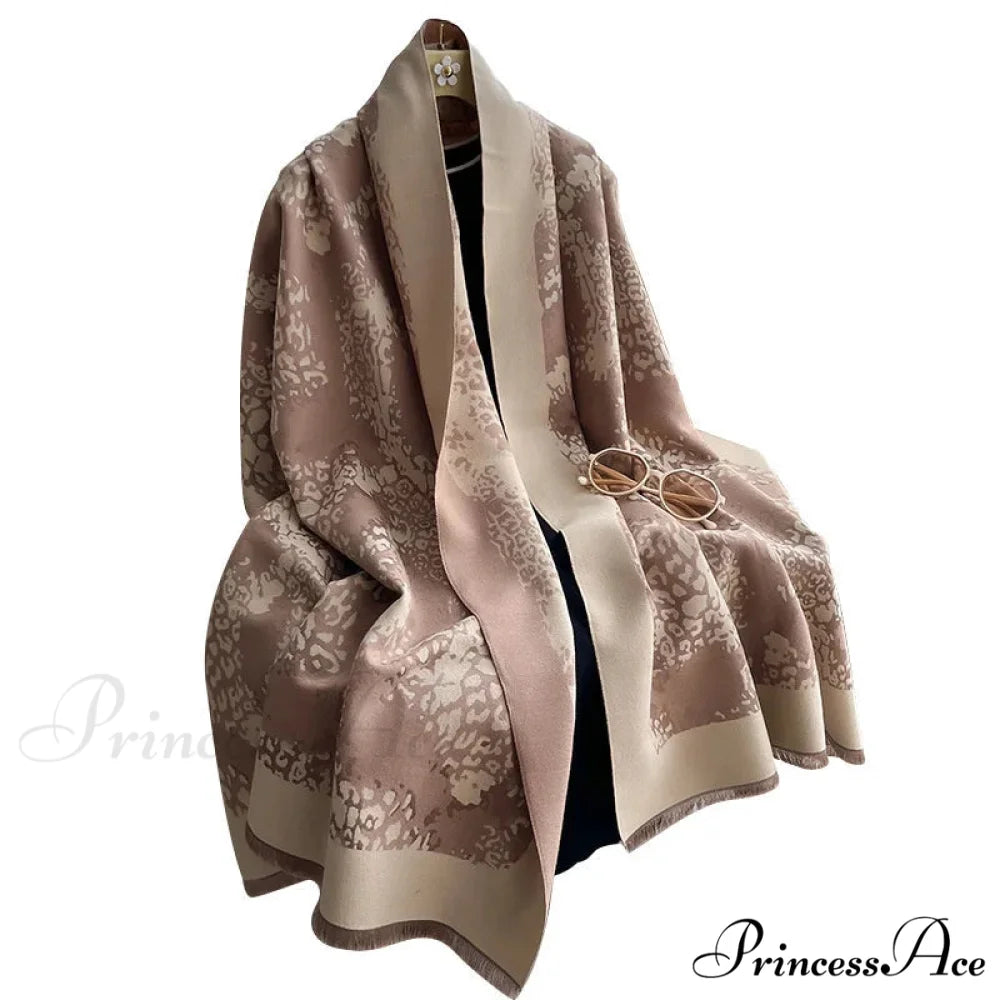 Botanical Cashmere Winter Blanket Scarf scarf-241228