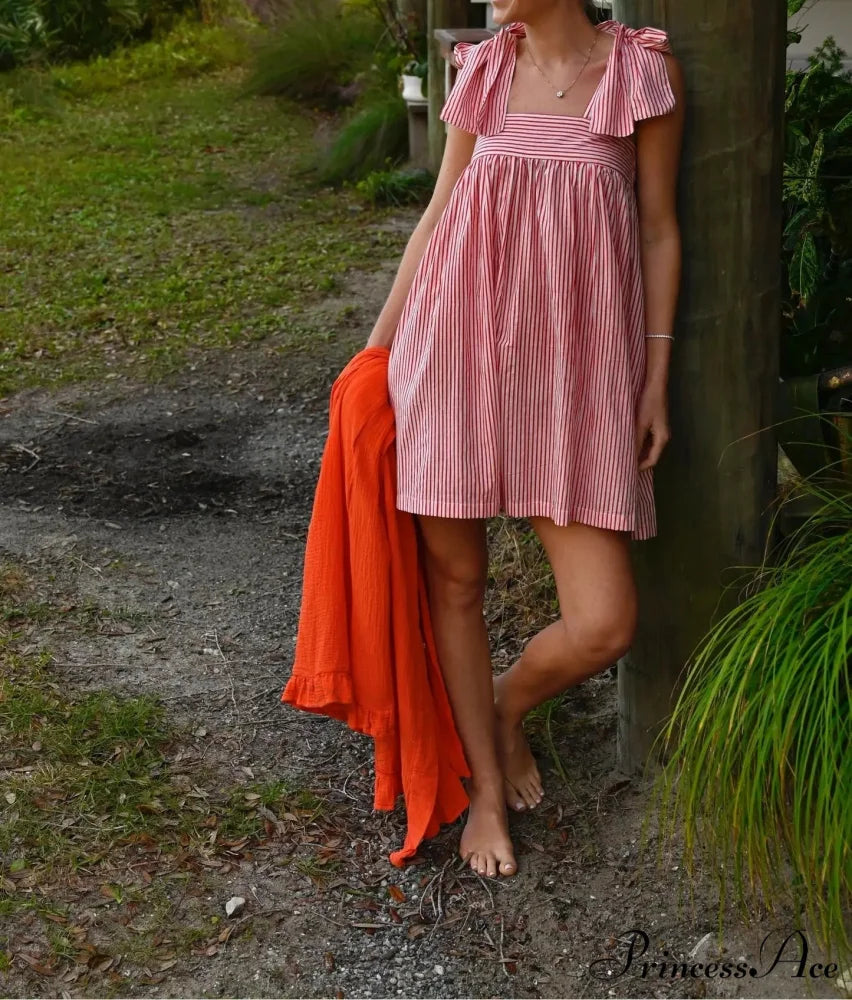 Botanical Lineage Bind Mini Dress pink / S minidress-250223
