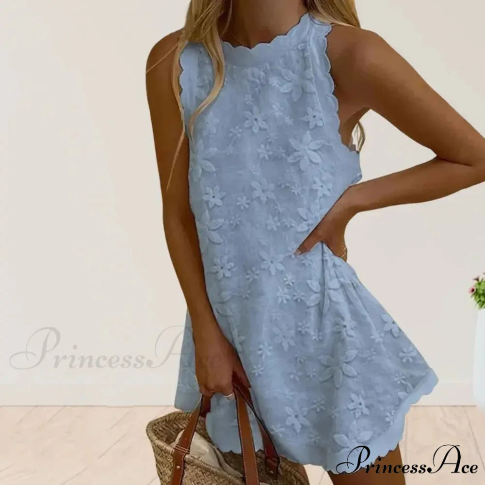 Botanical Off-The-Shoulder Stitching Relaxed Hem Botanical Dress floraldress-250126