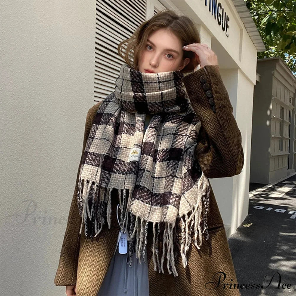 Botanical Pattern Cashmere Wrap Scarf scarf-241228