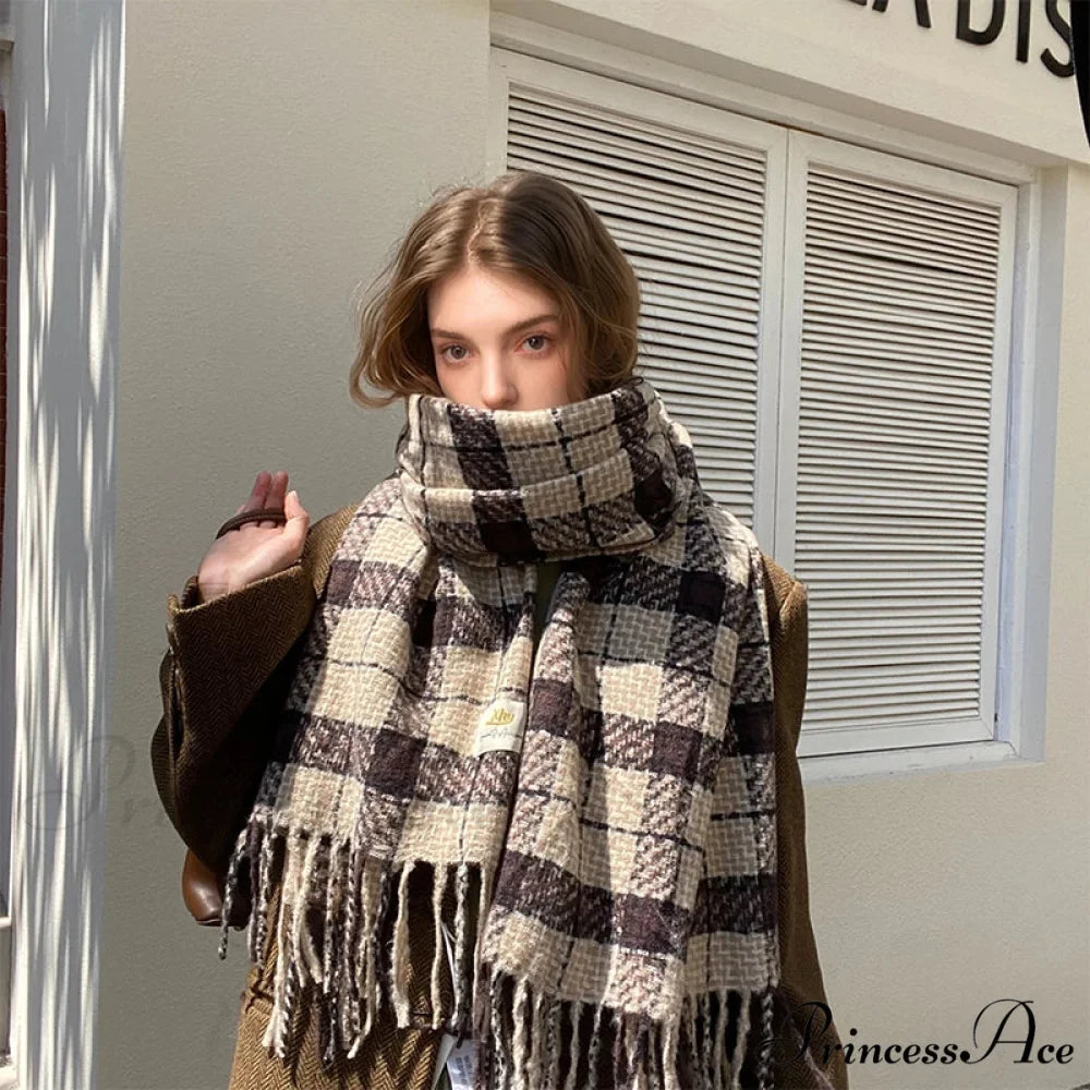 Botanical Pattern Cashmere Wrap Scarf scarf-241228