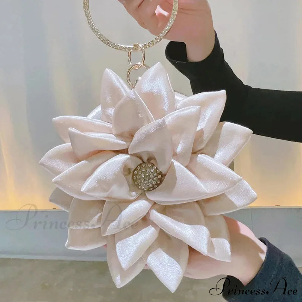 Botanical Sparkling Wine Bag Wristlet Beige wristlet-250126