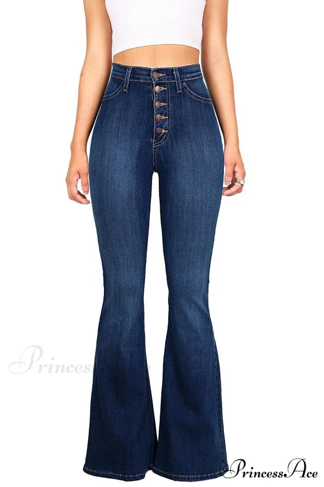 Bottom Denim 2024 Waist Flare Warm-Season Sexy Jean Push Bell Lady Women for Trousers High Pants Skinny Up Jeans Spring