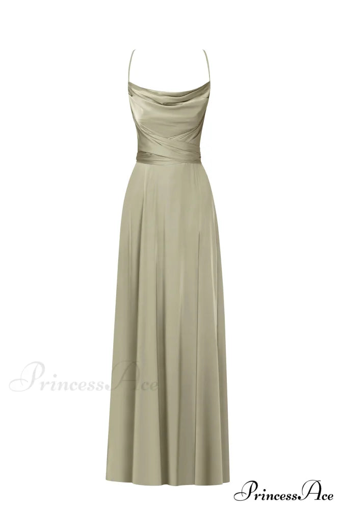 Boudoir Olive Stylish Silk Slip Dress XXS / Olive