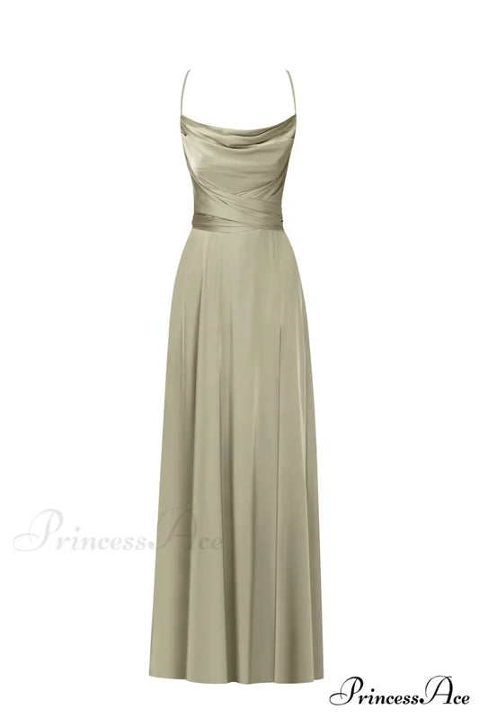 Boudoir Olive Stylish Silk Slip Dress XXS / Olive