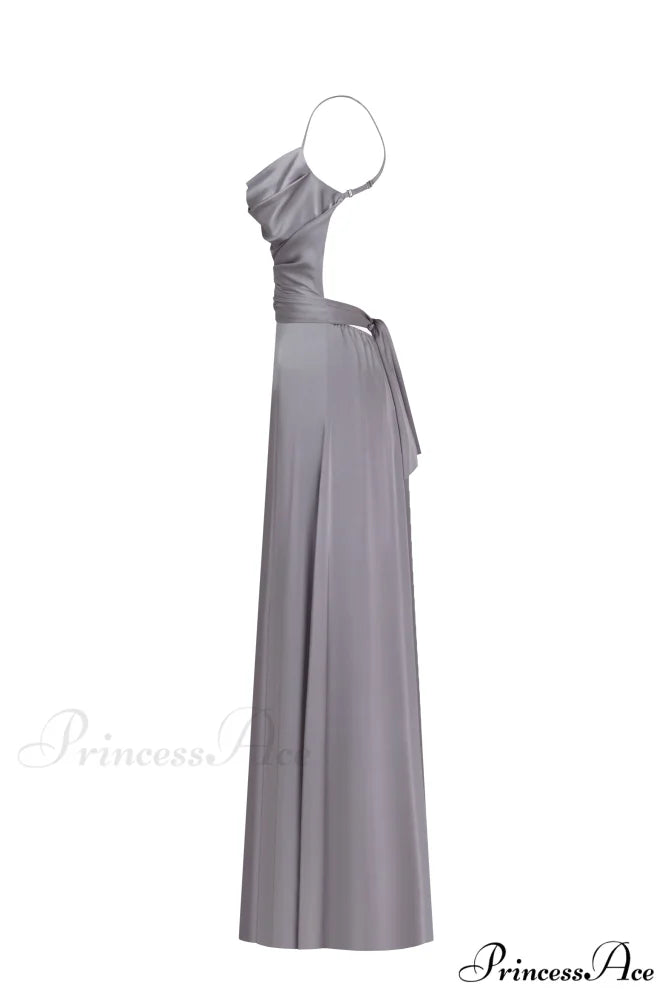 Boudoir Silver Stylish Silk Slip Dress XXL / Silver