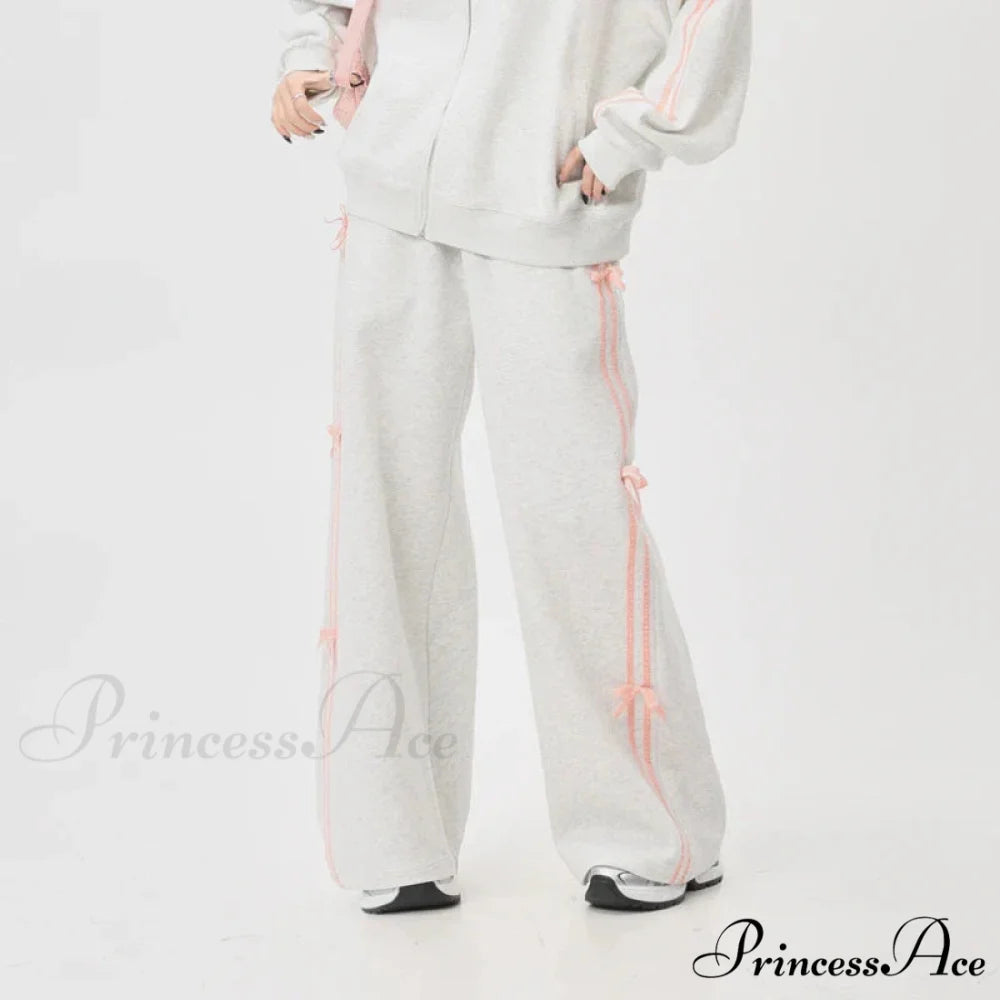 Bow Elegant Tracksuit Set 09-Pants / L