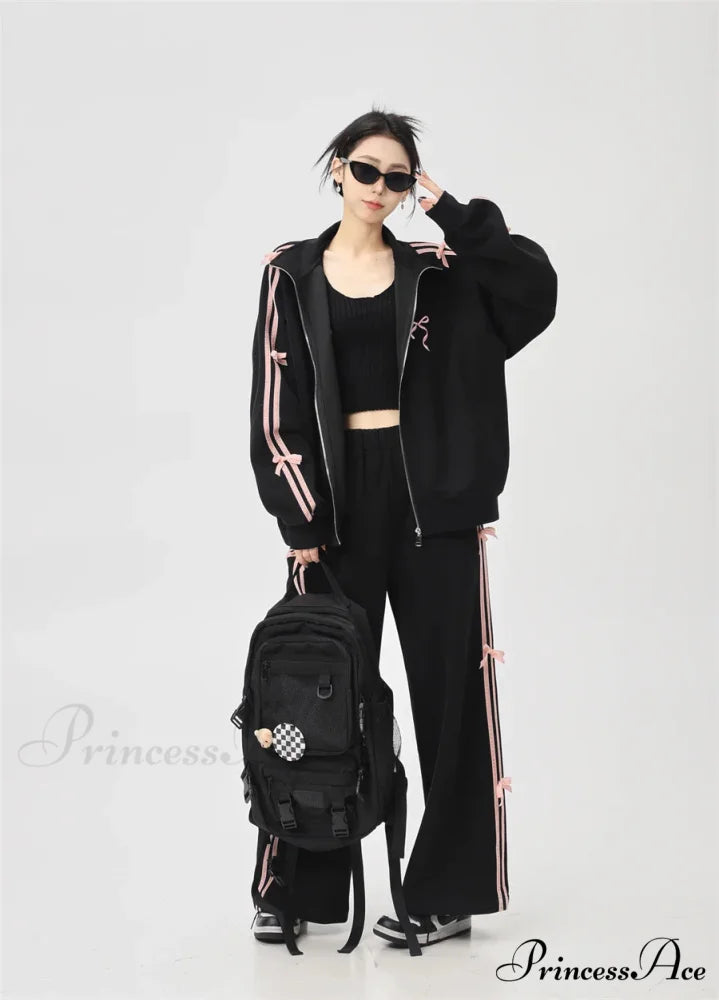 Bow Elegant Tracksuit Set