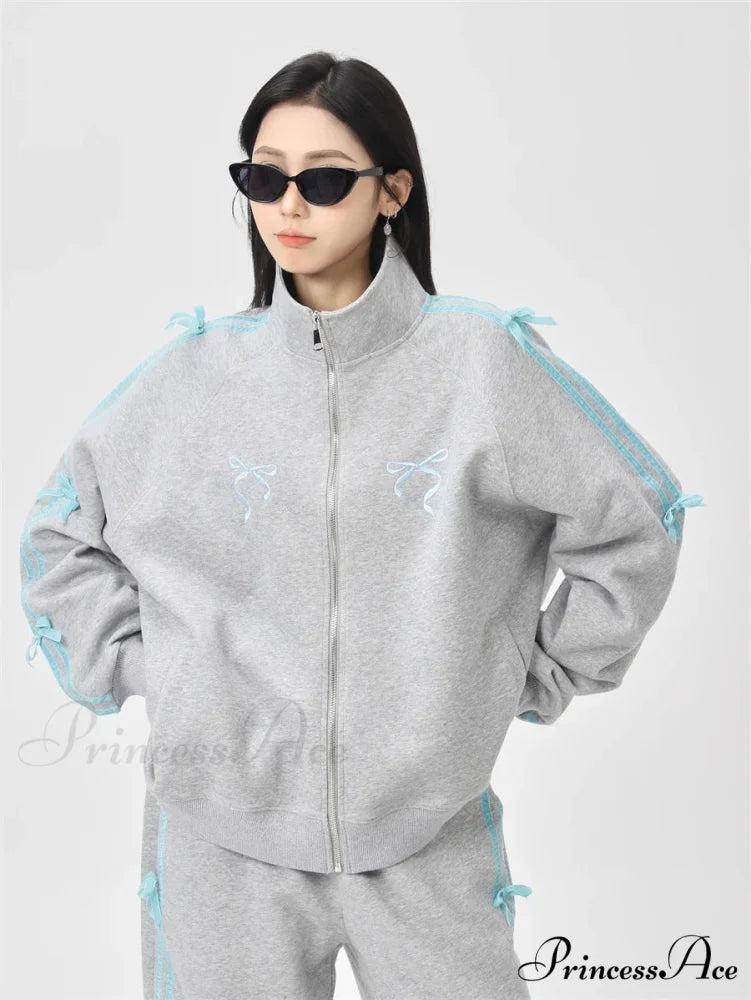 Bow Elegant Tracksuit Set