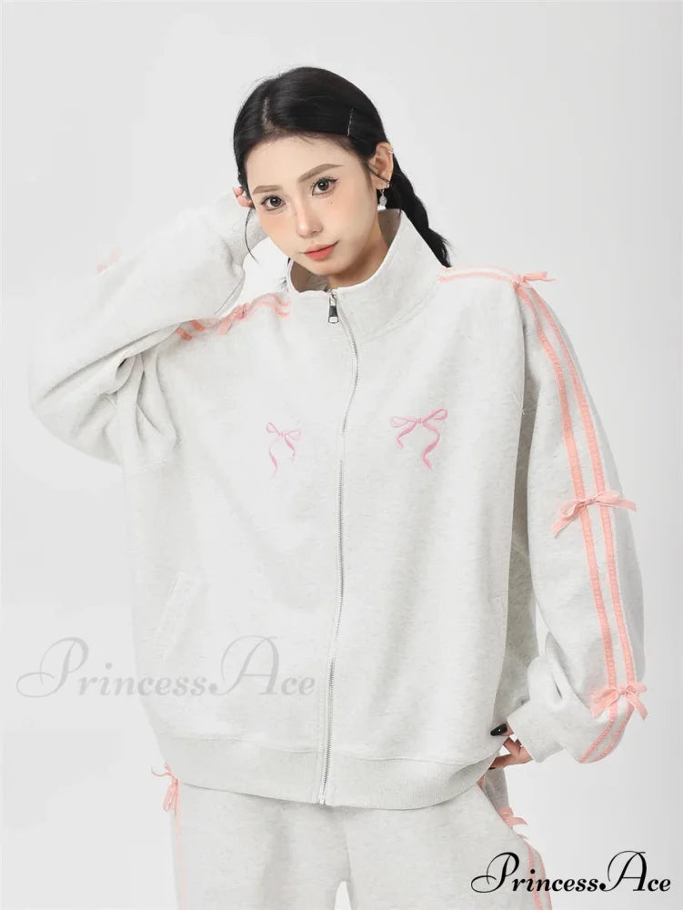 Bow Elegant Tracksuit Set