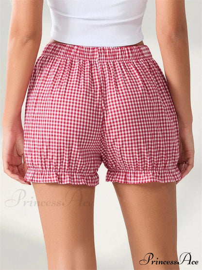 Bow Tartan Spots Bloomer Short short-250223