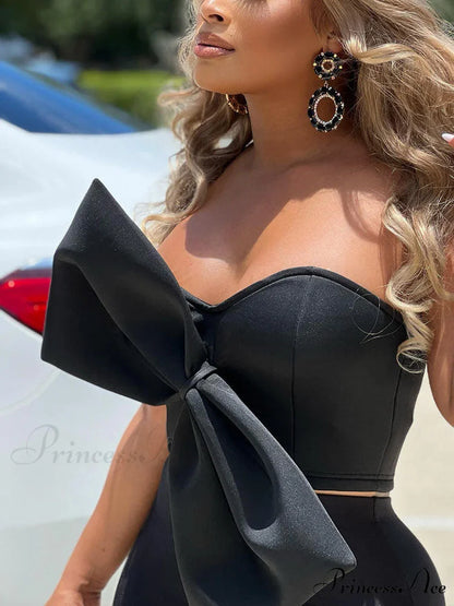 Bow Tie Graceful Cropped Tank Top