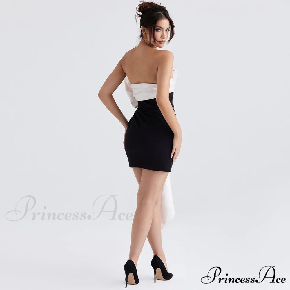 Bow Tie Graceful Tube Top L / Black