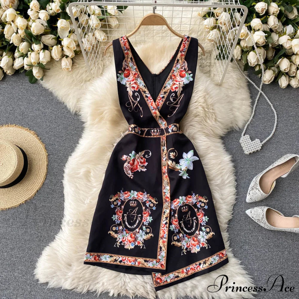Bow Top and Elegant with for White Flower Overalls Vest Irregular Piece Gown Gown V-Neck Neckline Design Set Blouse 2