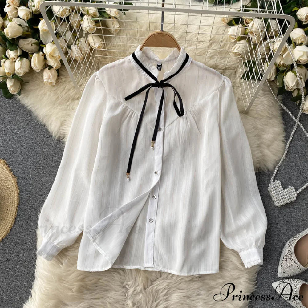 Bow Top and Elegant with for White Flower Overalls Vest Irregular Piece Gown Gown V-Neck Neckline Design Set Blouse 2
