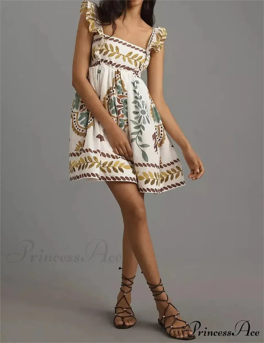 Box Neck Baggy Short Dress minidress-250223