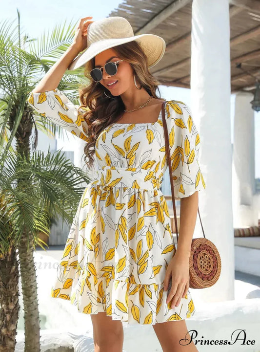 Boxy for Ruffled Neckline Gown Holidays