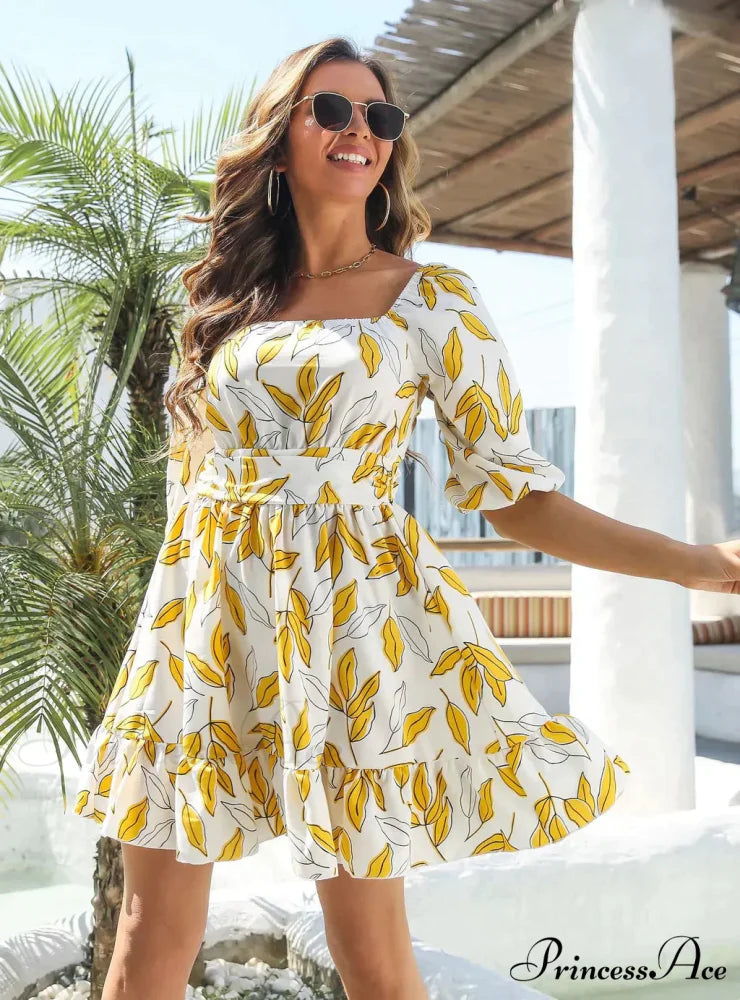 Boxy for Ruffled Neckline Gown Holidays