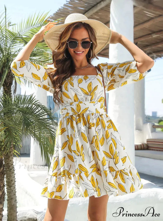 Boxy for Ruffled Neckline Gown Holidays